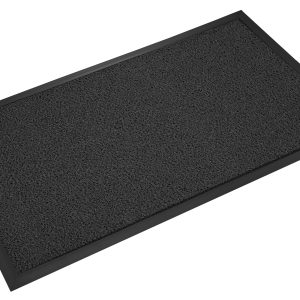 Spaghetti Mat Backed 3'x5' Nosed-All Black Scraper Mat - DE MP35BK