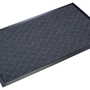 Diamond-Deluxe Duet Medium-Duty Unbacked 3'x5' Nosed-All Black/Gray Scraper Mat - DX MA35BG