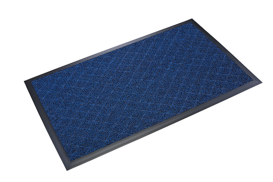Diamond-Deluxe Duet Medium-Duty Backed 4'x20' Black/Blue Scraper Mat - DX MB42BB
