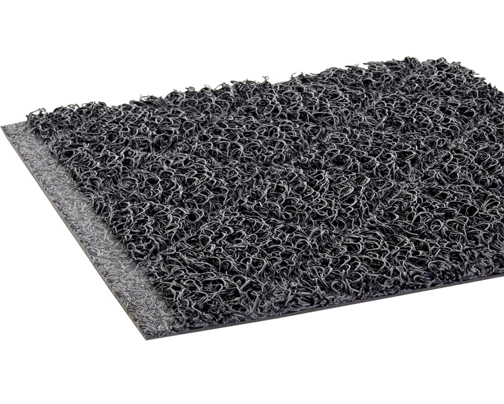 Diamond-Deluxe Duet Medium-Duty Unbacked 3'x5' Crimped Black/Gray Scraper Mat - DX ME35BG