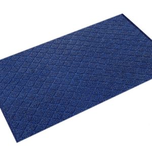 Diamond-Deluxe Duet Medium-Duty Unbacked 4'x6' Crimped Black/Blue Scraper Mat - DX ME46BB