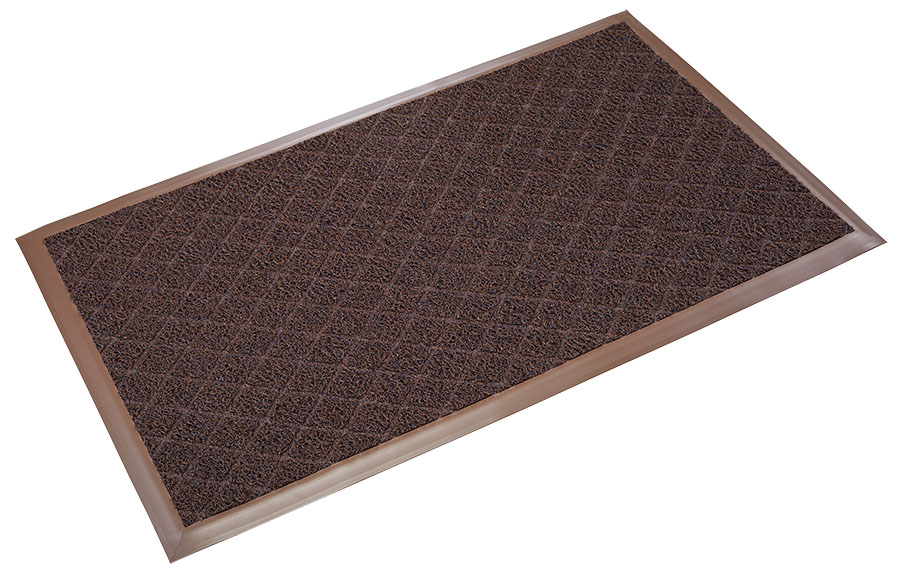 Diamond-Deluxe Duet Medium-Duty Backed 3'x5' Nosed-All Brown/Caramel Scraper Mat - DX MP35BC