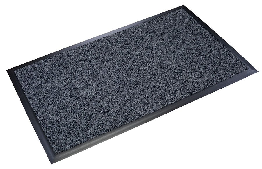 Diamond-Deluxe Duet Medium-Duty Unbacked 3'x20' Black/Gray Scraper Mat - DX MU32BG