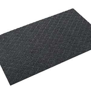 Diamond-Deluxe Duet Medium-Duty Unbacked 3' Custom Black/Gray Scraper Mat - DXRMU36BGC