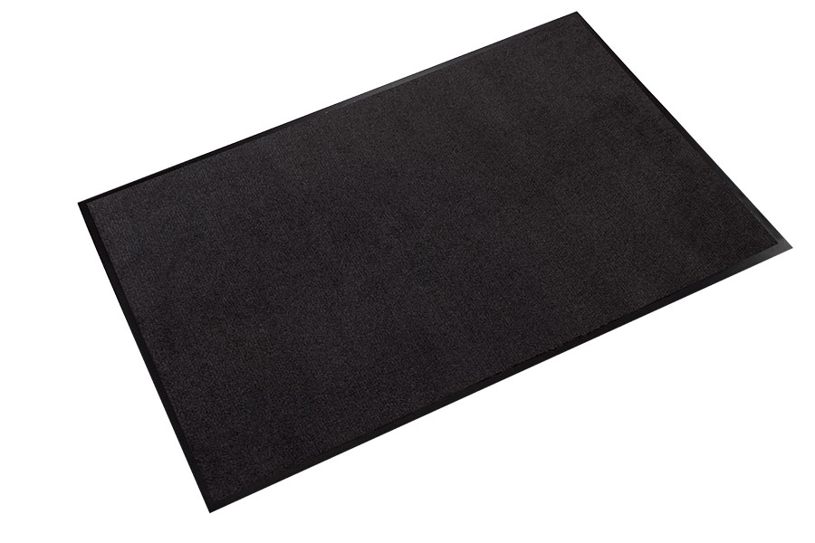 Rely-On Olefin 4'x8' Black Wiper Mat - GS 0048BK