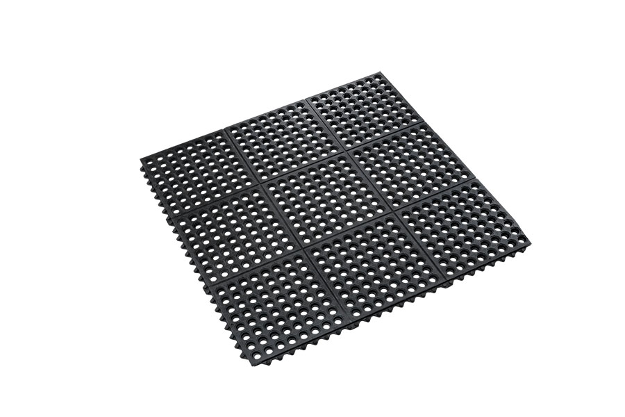 Safety-Step Perforated 3'x3' Bulk-Pack Black - KM BG33BK
