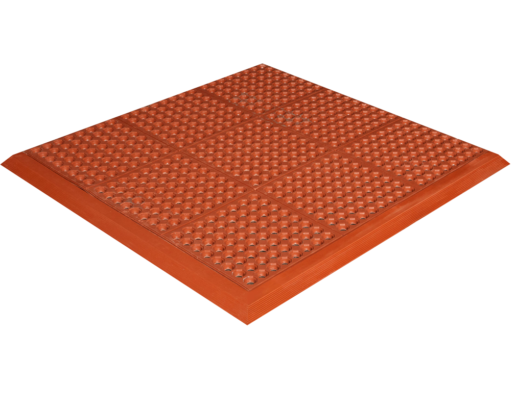 Safety-Step Grease-Resistant 3'x3' Bulk-Pack Terra Cotta - KM BG33TC