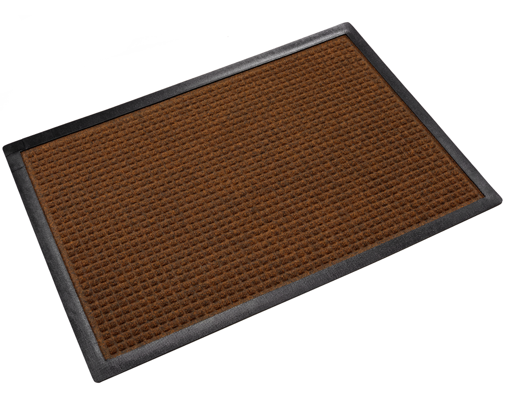 Super-Soaker Rubber-Border 4'x6' Dark Brown Scraper/Wiper Mat - SS R046DB