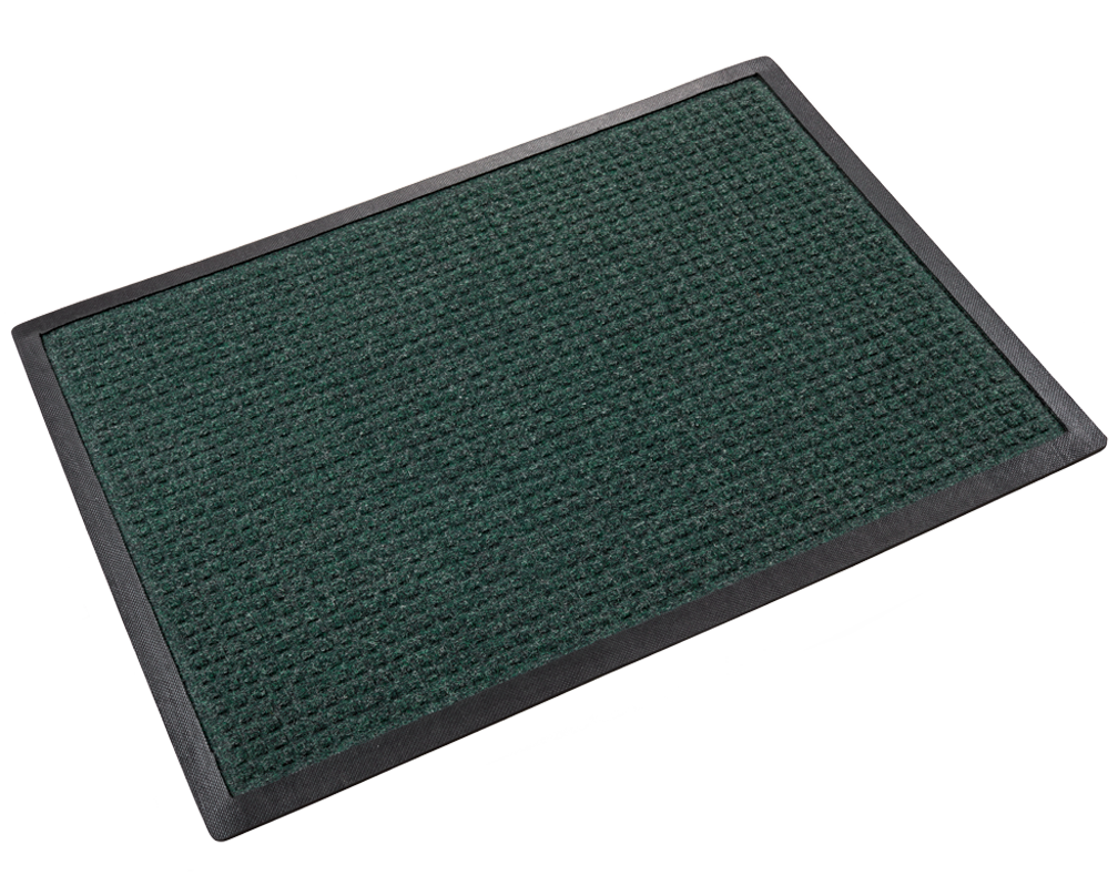 Super-Soaker Rubber-Border 4'x8' Forest Green Scraper/Wiper Mat - SS R048FG