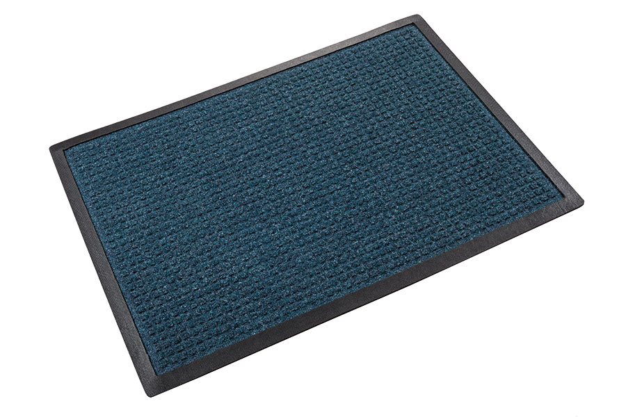 Super-Soaker Rubber-Border 6'x10' Blue Scraper/Wiper Mat - SS R610BL