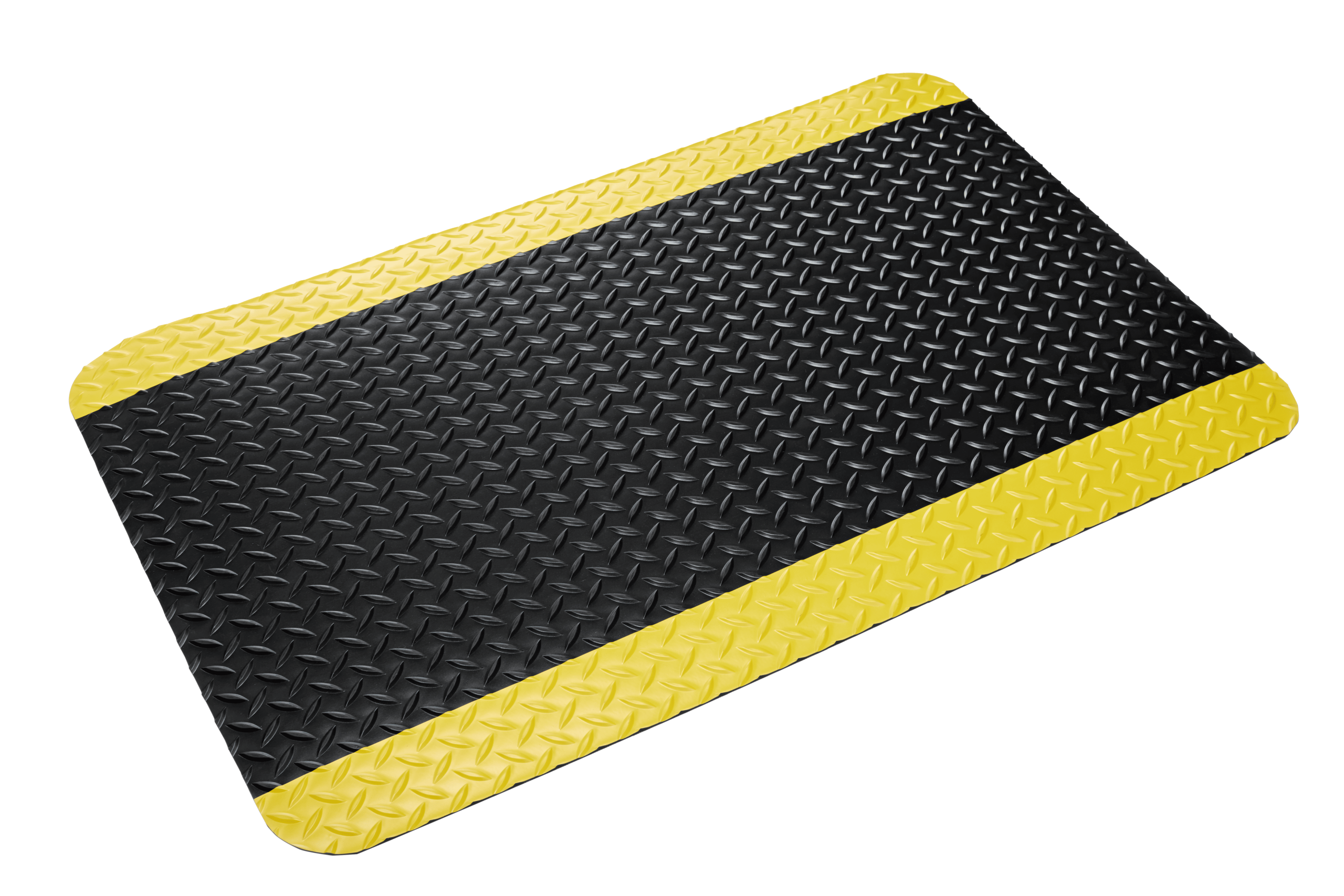 Workers-Delight Deck Plate 5/8" 3'x75' Black w/Yellow - WDR1236YB-75