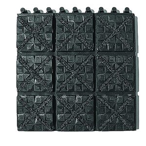 Ergo X-Treme with Grit-Safe Drain-Through 39"x78" Black - XT 0036GB