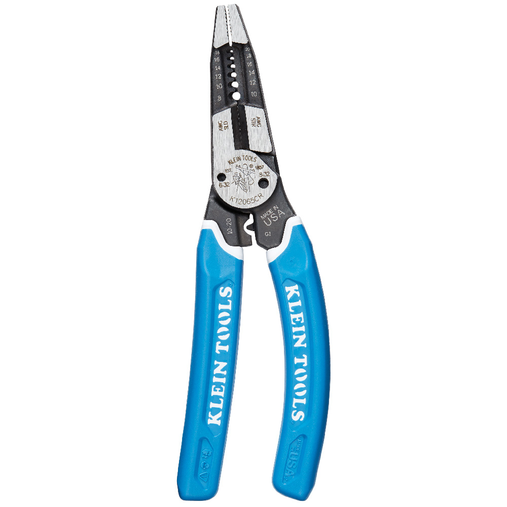 Klein-Kurve® Heavy-Duty Wire Stripper / Cutter / Crimper Multi Tool, 8-20 AWG - KLE K12065CR