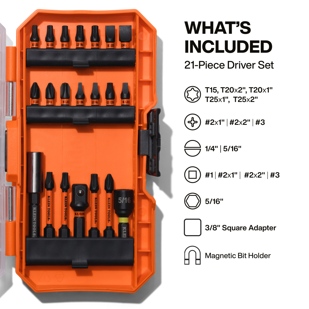 21-Piece Impact Driver Bit Set - KLE 33801B - Image 2