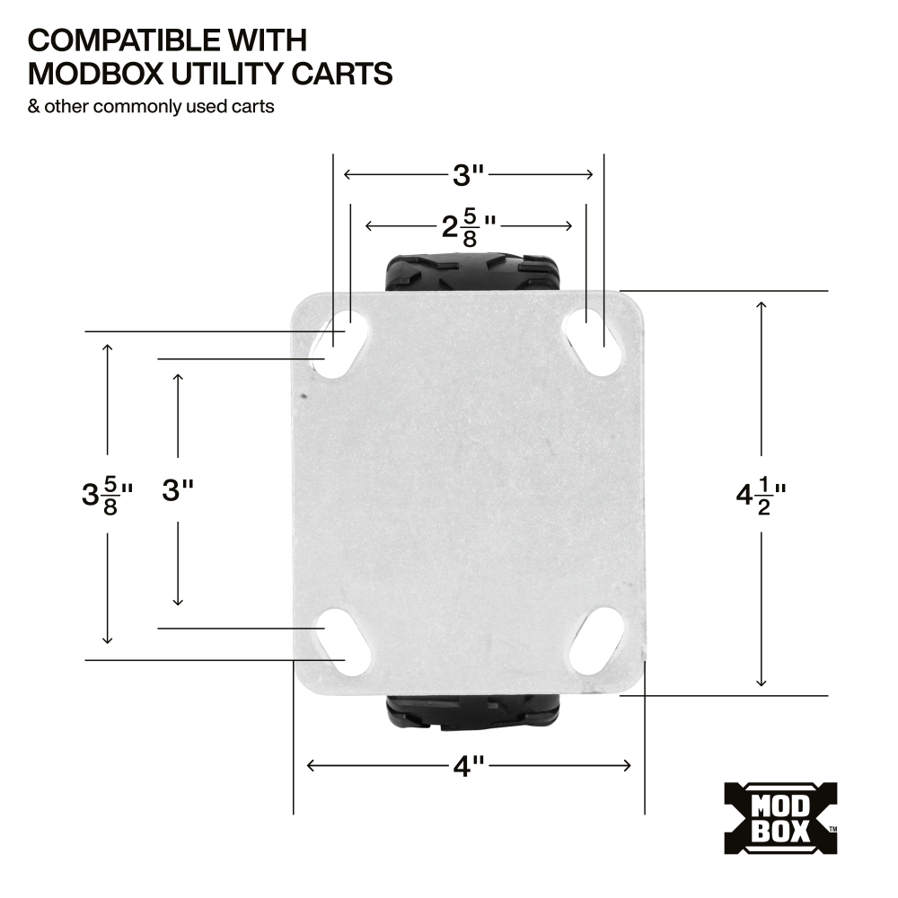 MODbox™ Utility Cart 8" Wheel, 4-Pack - KLE 54851MB - Image 4