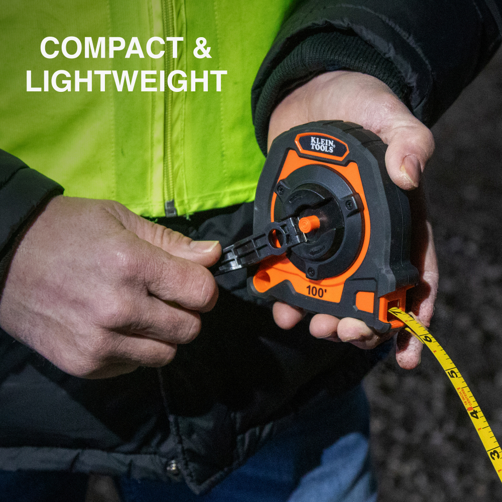 Closed Reel Long Tape Measure, 100-Foot - KLE 94100CR - Image 8